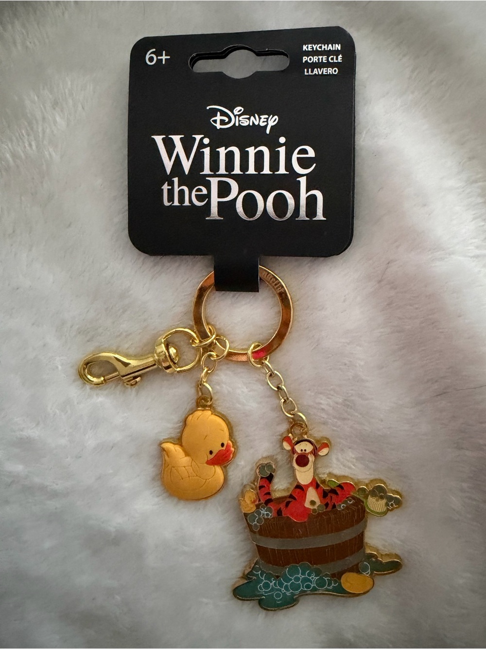 Loungefly X Disney Winnie the Pooh Tigger Bathtime & Duck Gold-tone Keychain NWT